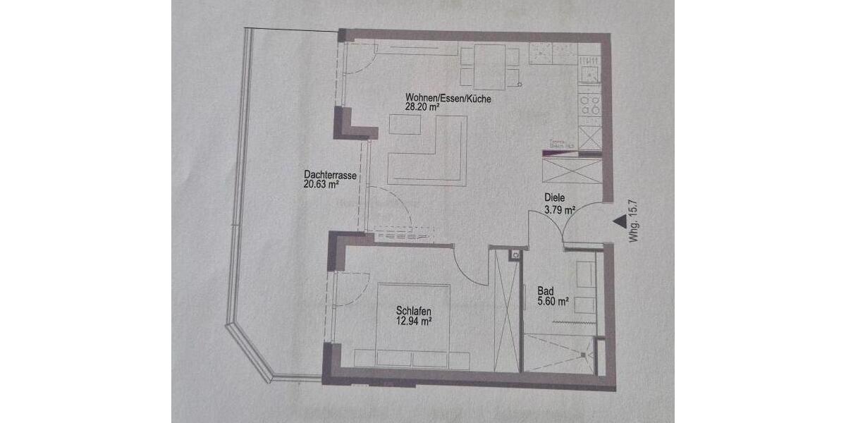 Etagenwohnung Oedheim - 2 Zimmer, 60 m&sup2;, 969&euro; | Angebot:25523147
