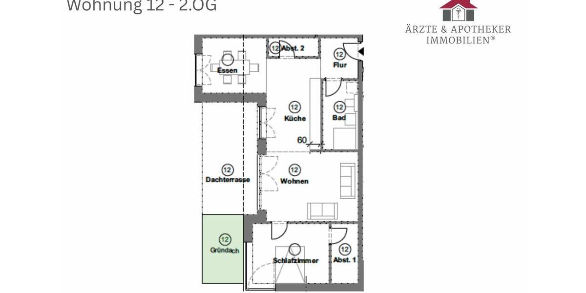 Dachgeschoßwohnung Tostedt - 2 Zimmer, 92 m&sup2;, 1.190&euro; | Angebot:25989562