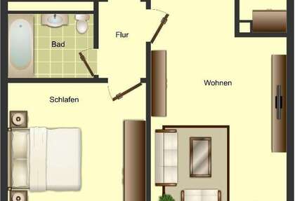 Wohnung Monheim - 2 Zimmer, 59 m&sup2;, 649&euro; | Angebot:26659390