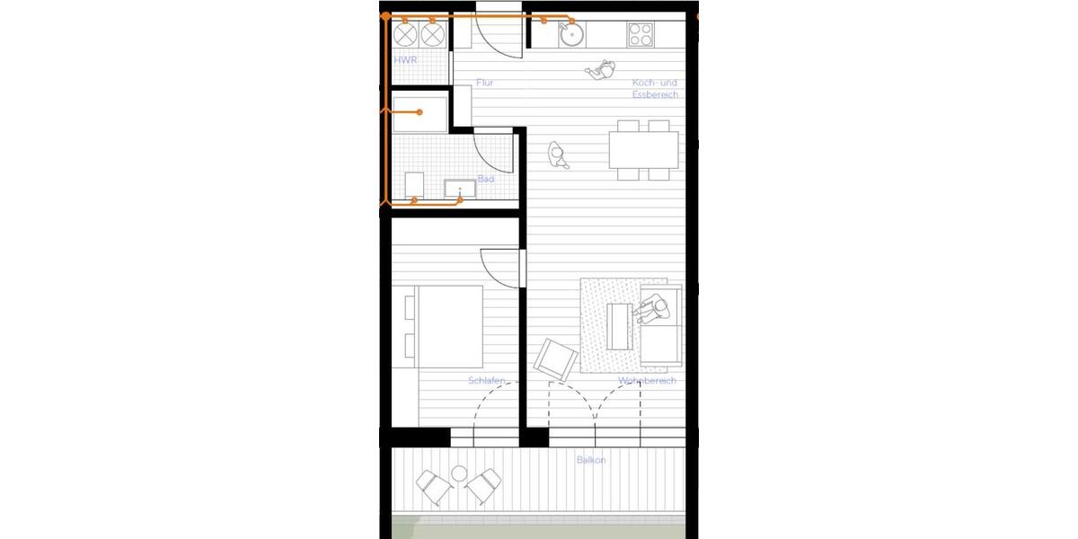 Etagenwohnung Nastätten - 2.5 Zimmer, 65 m&sup2;, 845&euro; | Angebot:20664751