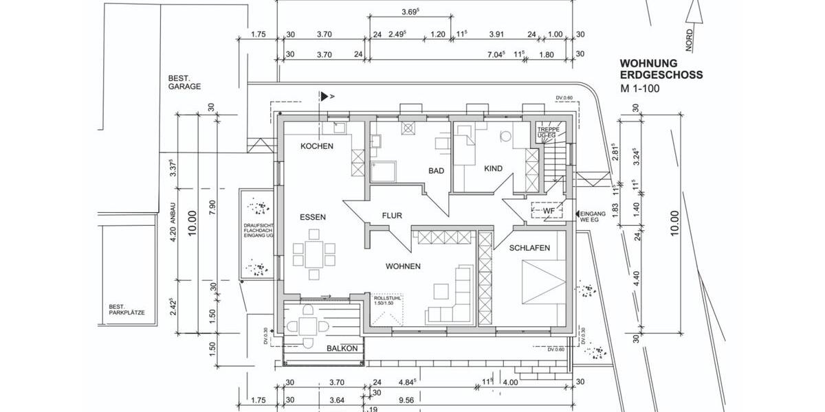Hochparterre Schwendi - 4 Zimmer, 104 m&sup2;, 1.140&euro; | Angebot:26032186