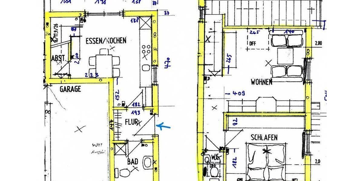 Etagenwohnung Ellwangen (Jagst) - 2 Zimmer, 60 m&sup2;, 590&euro; | Angebot:26568006