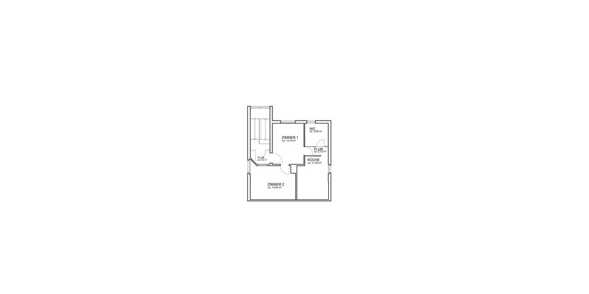 Dachgeschoßwohnung Wiesbaden Bierstadt - 2 Zimmer, 47 m&sup2;, 800&euro; | Angebot:25370166