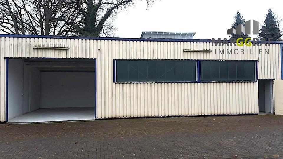 Lagerhalle auf gepflasterten und komplett eingezäunten Gewerbegelände in Osnabrück-Atter zu vermieten!