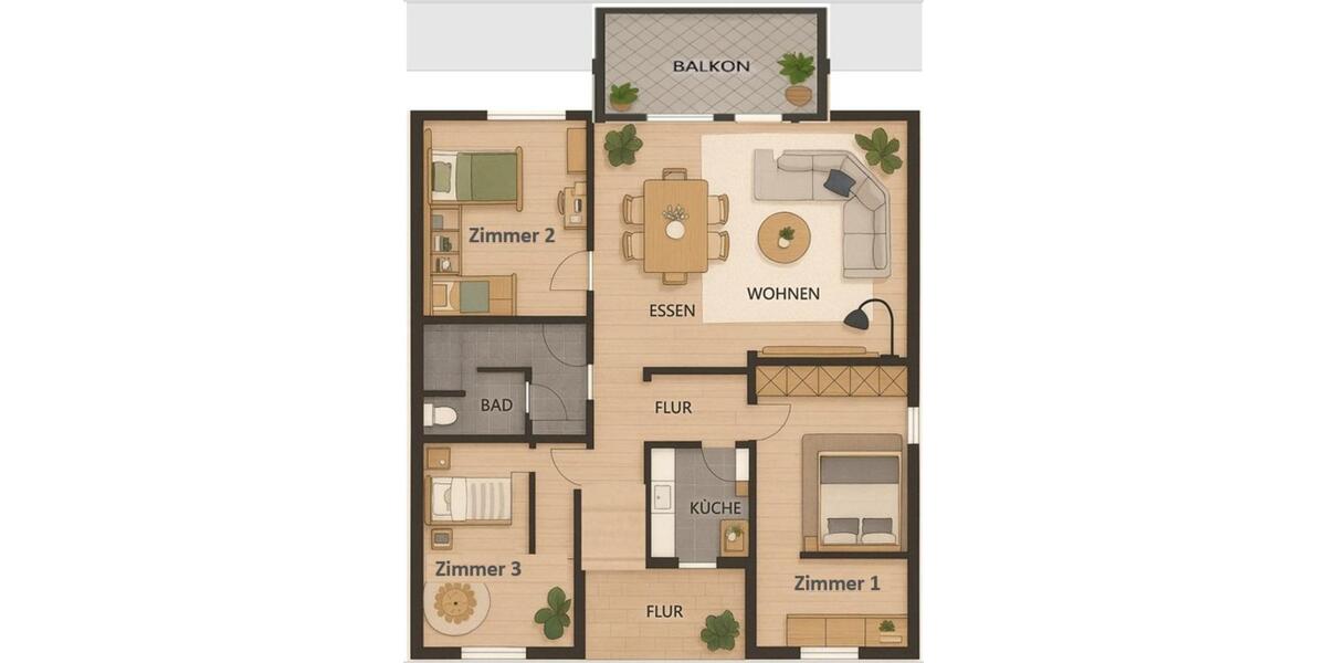 Etagenwohnung Nörten-Hardenberg Hardenberg - 4 Zimmer, 100 m&sup2;, 1.250&euro; | Angebot:24641398