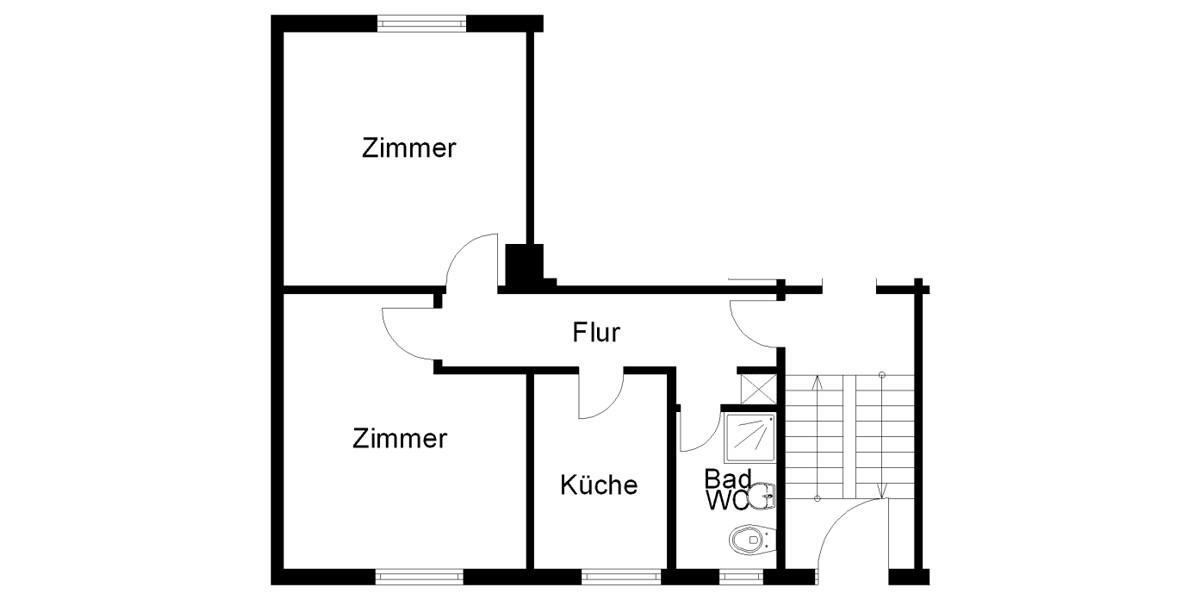 Erdgeschoßwohnung Osnabrück Gretesch - 2 Zimmer, 56 m&sup2;, 675&euro; | Angebot:24452493