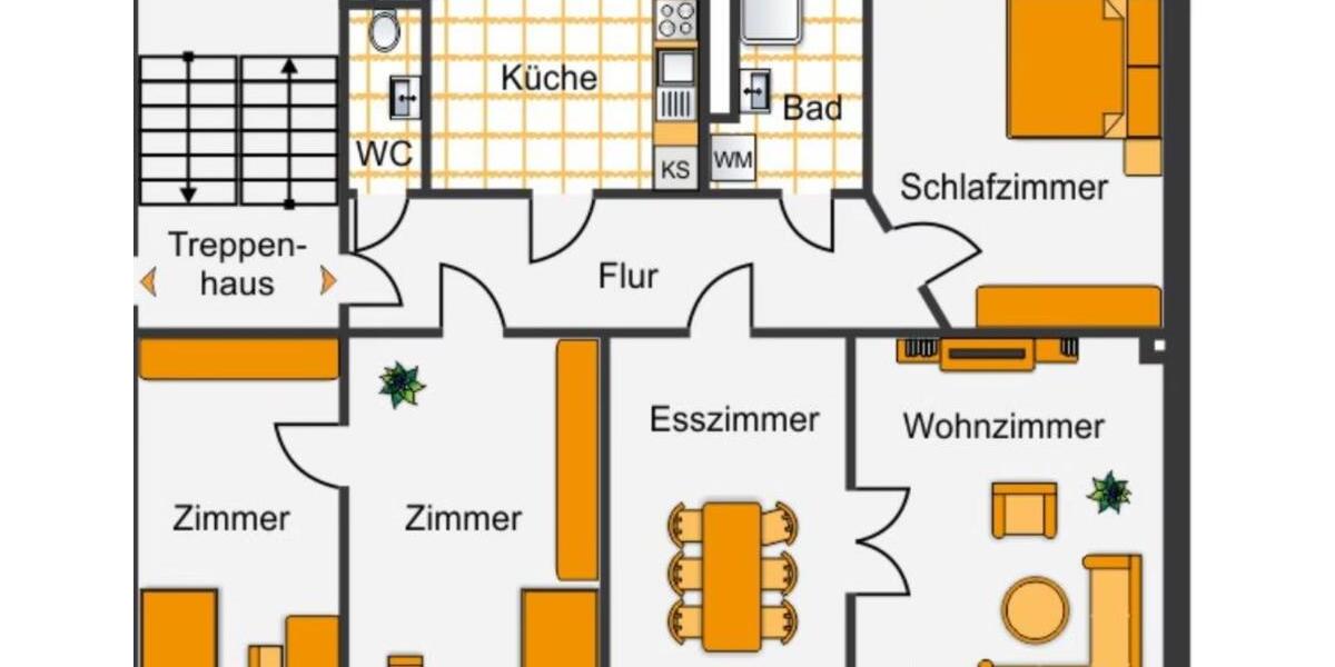 Große 4-Zimmer-Altbauwohnung in zentraler Lage 1.OG 4 zimmer