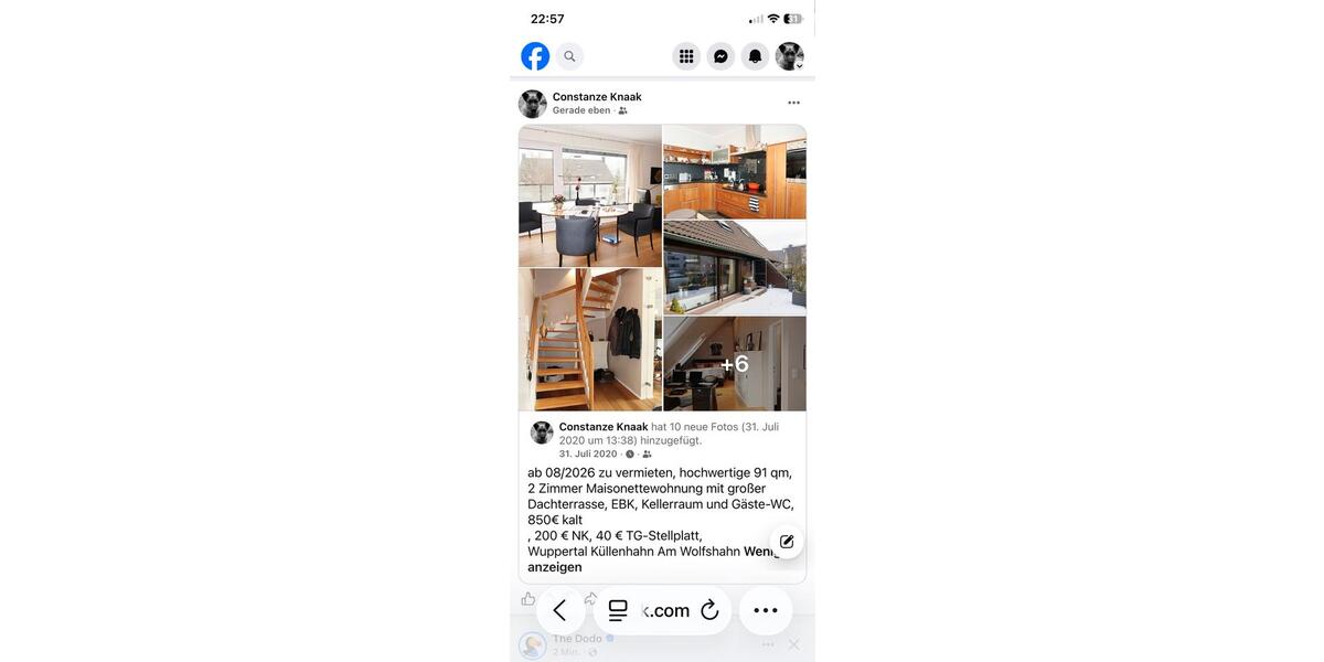 Maisonettenwohnung Wuppertal Arrenberg - 2 Zimmer, 91 m&sup2;, 850&euro; | Angebot:26697880