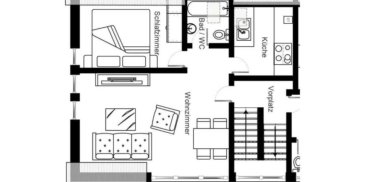Dachgeschoßwohnung Schwäbisch Hall - 2.5 Zimmer, 46 m&sup2;, 620&euro; | Angebot:26464816