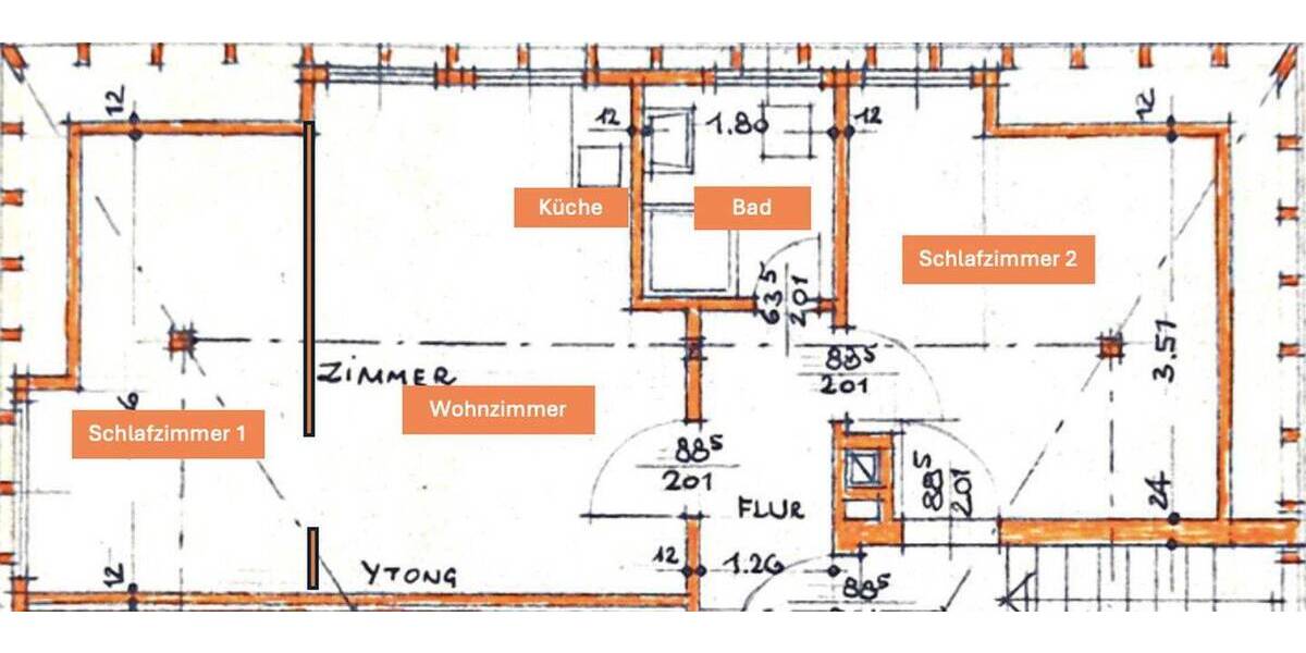 Etagenwohnung Bad Vilbel Kernstadt - 3 Zimmer, 68 m&sup2;, 1.190&euro; | Angebot:26064921