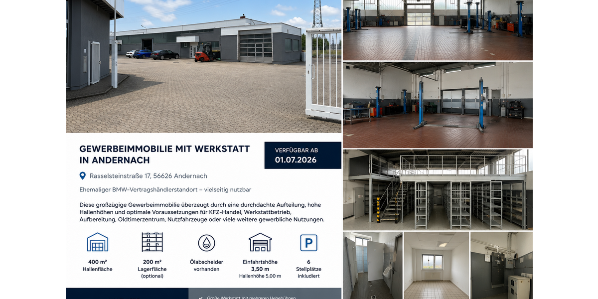 Gewerbeobjekt Andernach - 5.500&euro; | Angebot:26847367