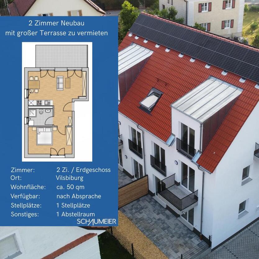 02 Moderne 2-Zimmer-NeubauWohnung im Erdgeschoss mit Stellplatz & Kellerabteil