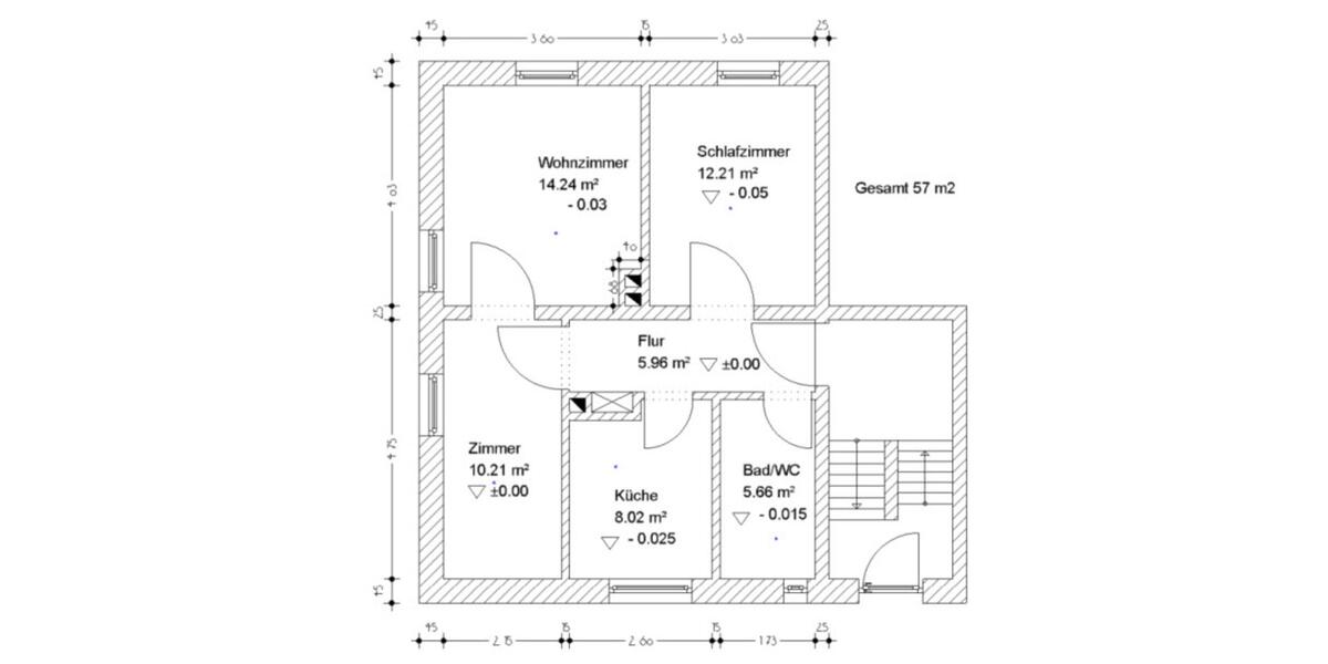 Erdgeschoßwohnung Bamberg Bamberg-Ost - 3 Zimmer, 60 m&sup2;, 850&euro; | Angebot:25598906