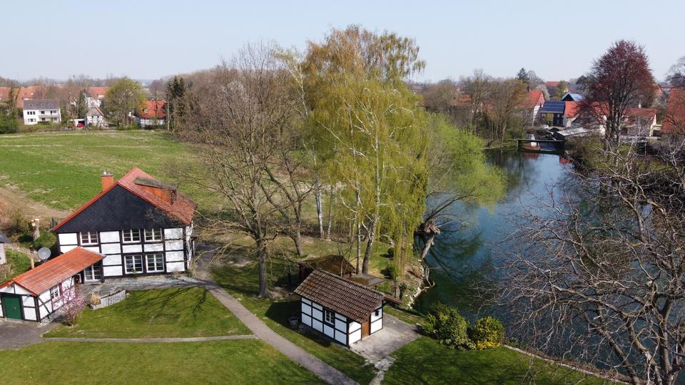 Fachwerkhaus im Ortskern Lohne mit Blick auf Lohner Teich zimmer