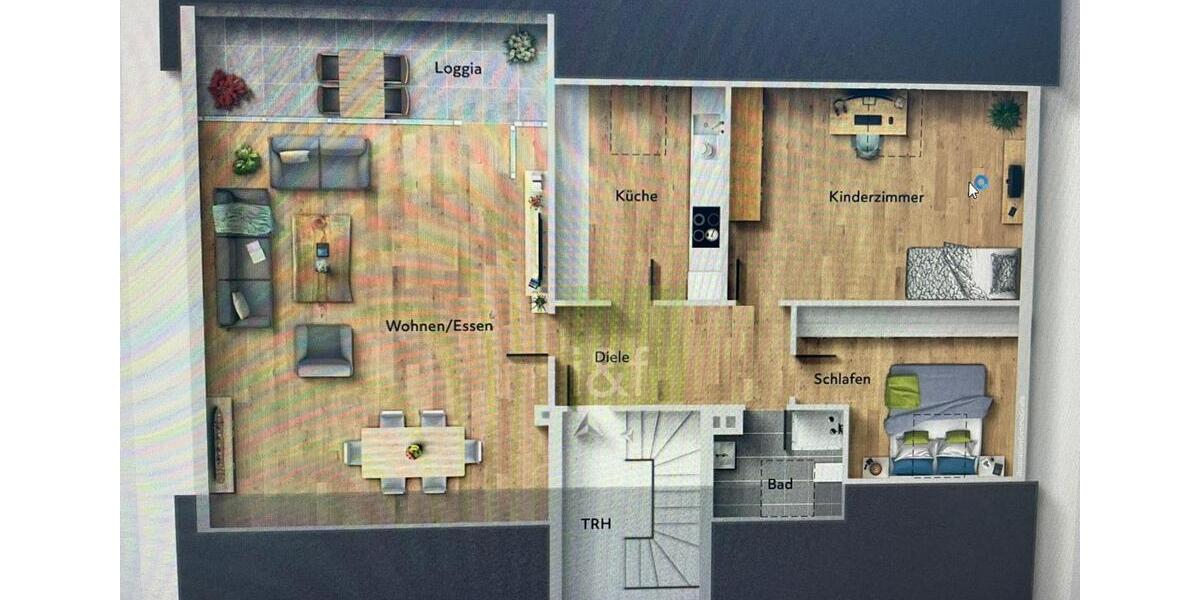 Dachgeschoßwohnung Hagen Hagen-Nord - 3 Zimmer, 95 m&sup2;, 1.300&euro; | Angebot:25095639