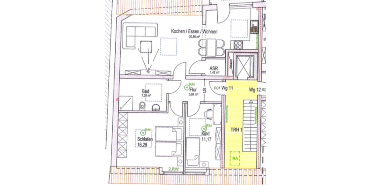 Dachgeschoßwohnung Paderborn - 3 Zimmer, 71 m&sup2;, 850&euro; | Angebot:25718771