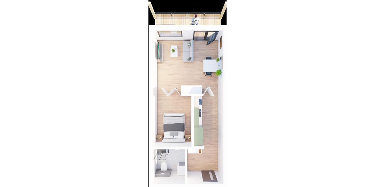 Terrassenwohnung Schwabach - 2 Zimmer, 45 m&sup2;, 915&euro; | Angebot:26269124