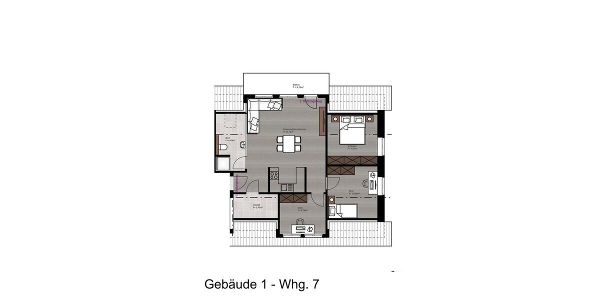 Erdgeschoßwohnung Oeversee - 3 Zimmer, 71 m&sup2;, 1.065&euro; | Angebot:25612538