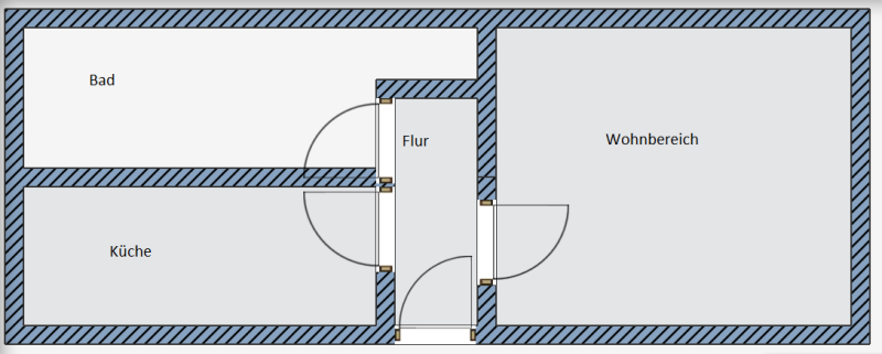 Etagenwohnung Mittweida - 1 Zimmer, 31 m&sup2;, 310&euro; | Angebot:25907365
