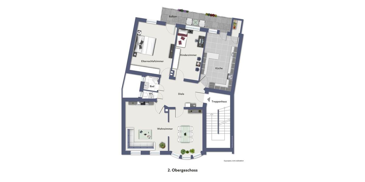 Etagenwohnung Münster Mitte-Nordost - 3 Zimmer, 110 m&sup2;, 1.430&euro; | Angebot:26445759