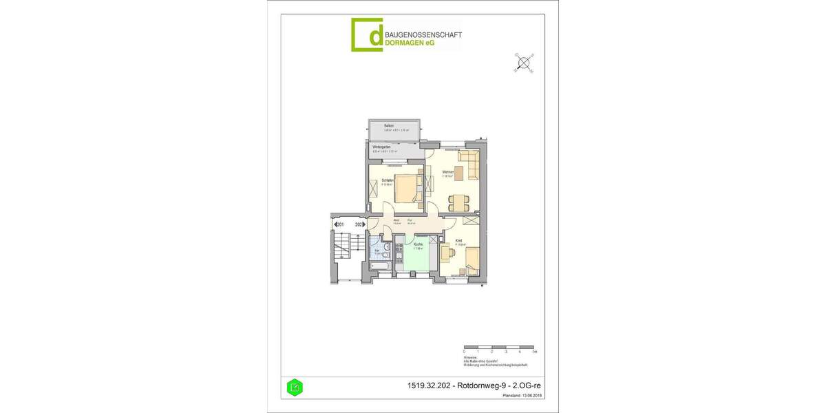 Etagenwohnung Dormagen Horrem - 3 Zimmer, 67 m&sup2;, 591&euro; | Angebot:25229284