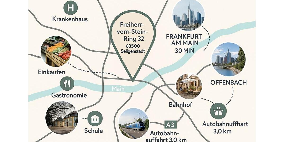 Einfamilienhaus Seligenstadt - 2.5 Zimmer, 86 m&sup2;, 1.499&euro; | Angebot:23406578