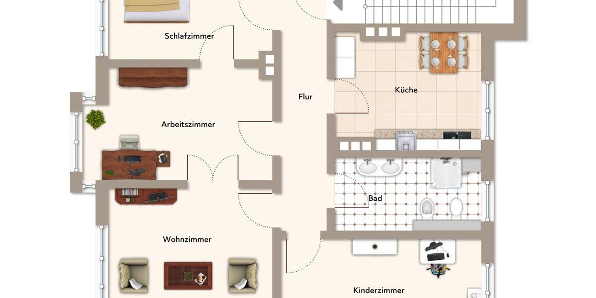 Etagenwohnung Stendal - 4 Zimmer, 114 m&sup2;, 890&euro; | Angebot:26297144