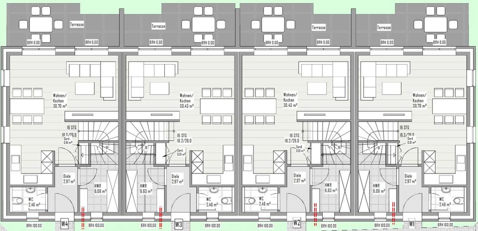 Reihenhaus Friesoythe - 4 Zimmer, 123 m&sup2;, 1.540&euro; | Angebot:26563422