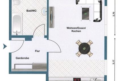Wohnung Mutlangen - 1.5 Zimmer, 35 m&sup2;, 350&euro; | Angebot:26278573