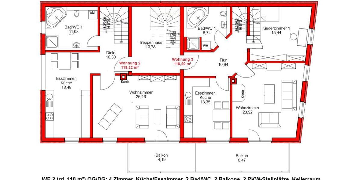 Maisonettenwohnung Erfurt Linderbach - 4 Zimmer, 118 m&sup2;, 1.770&euro; | Angebot:25901067