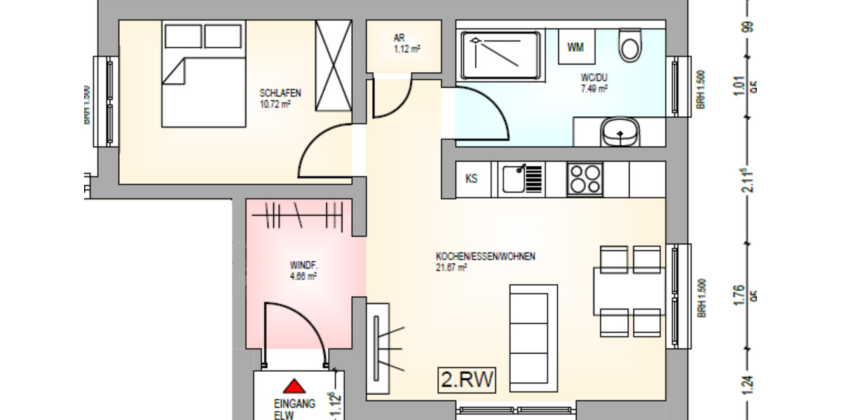 Erdgeschoßwohnung Nassau - 2 Zimmer, 46 m&sup2;, 760&euro; | Angebot:25712116