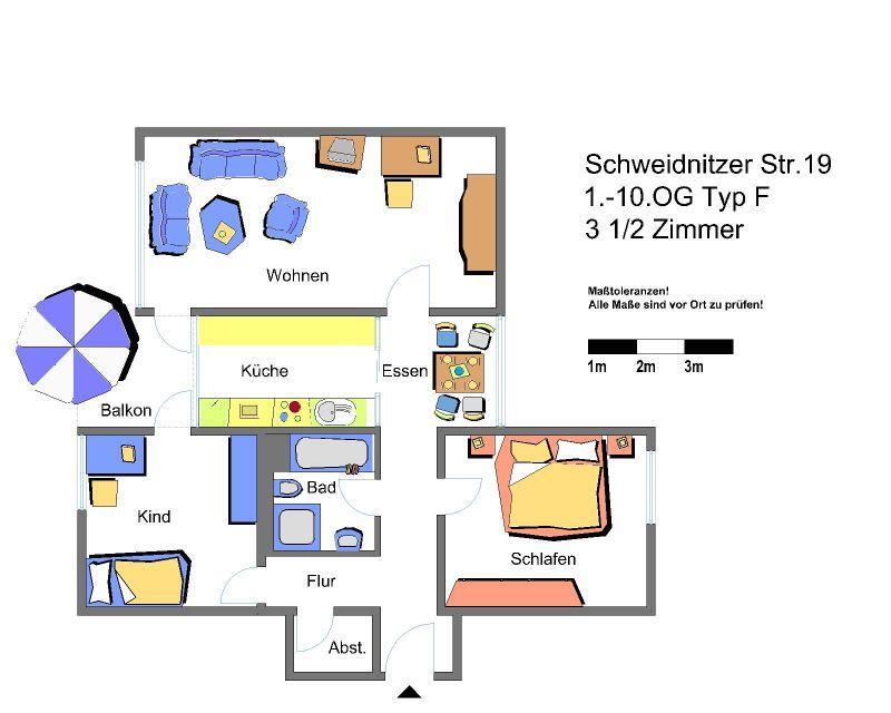 Ideal für kleine Familien! 3,5 Raum in Erle zimmer