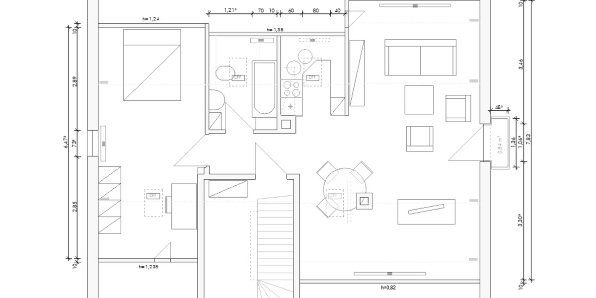 Dachgeschoßwohnung Würzburg Lindleinsmühle - 2 Zimmer, 49 m&sup2;, 600&euro; | Angebot:25917482