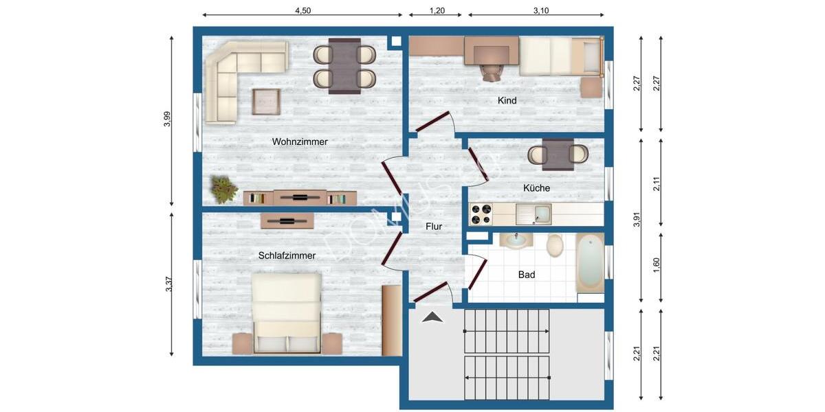 Ziegendorf Helle, freundliche 3 Zimmer Wohnung mit EBK in der Waldsiedlung 3 zimmer