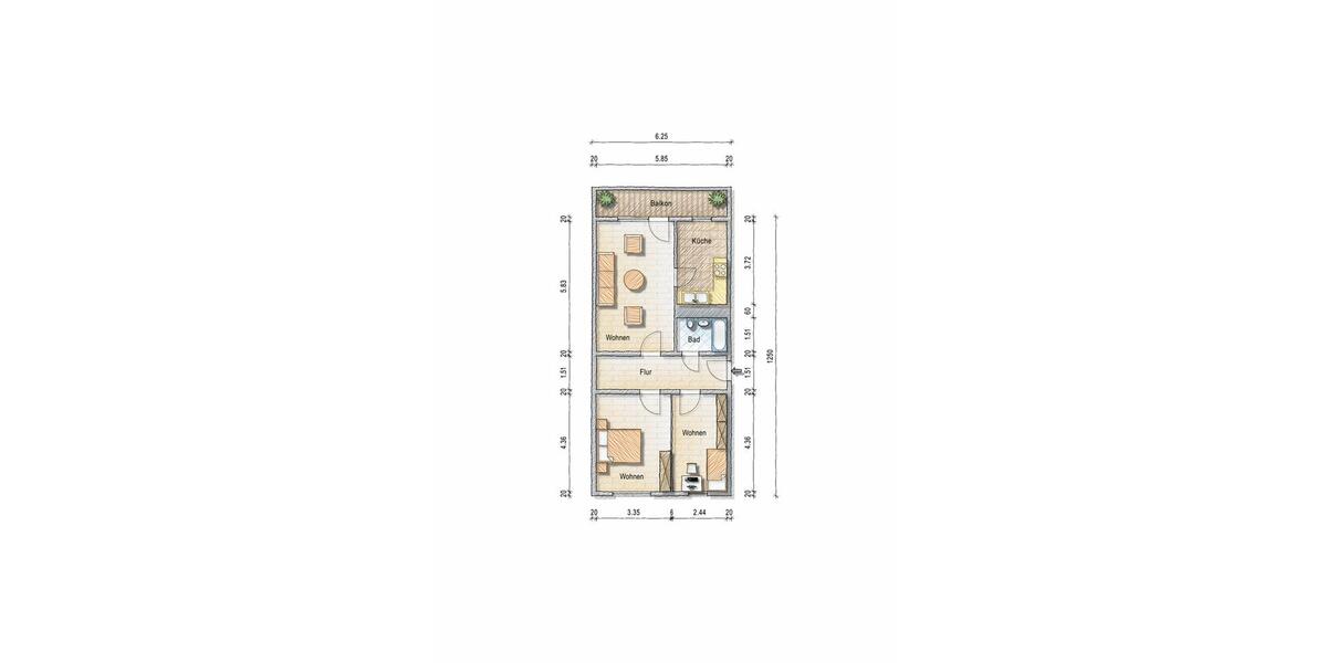 Etagenwohnung Wolmirstedt - 3 Zimmer, 70 m&sup2;, 455&euro; | Angebot:23507766