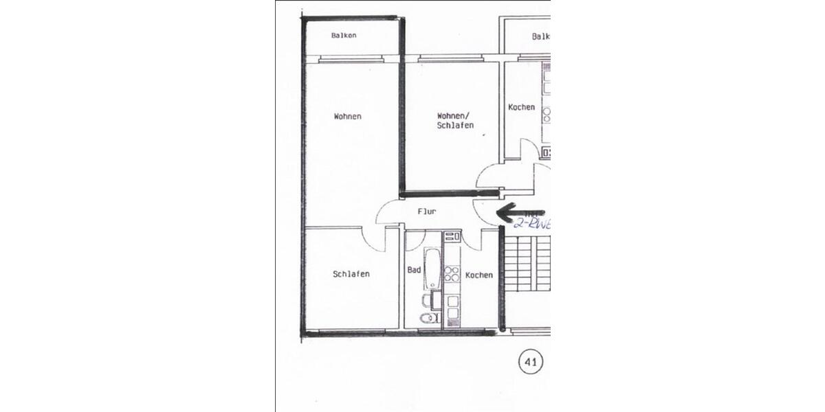Etagenwohnung Finsterwalde - 2 Zimmer, 51 m&sup2;, 298&euro; | Angebot:24867625