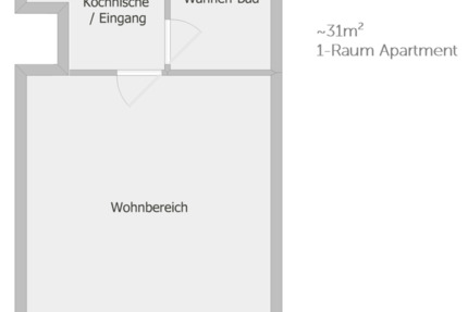 Wohnung Essen Stadtbezirk III - 1 Zimmer, 31 m&sup2;, 299&euro; | Angebot:26206903