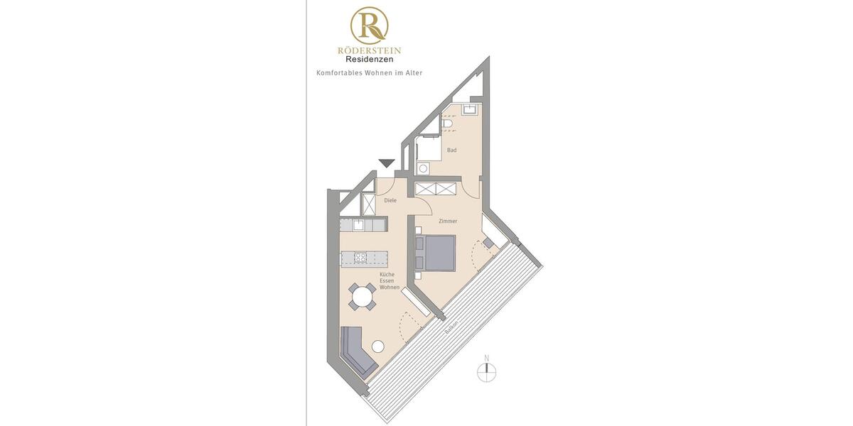 Etagenwohnung Hofheim am Taunus - 2 Zimmer, 70 m&sup2;, 1.550&euro; | Angebot:23457178