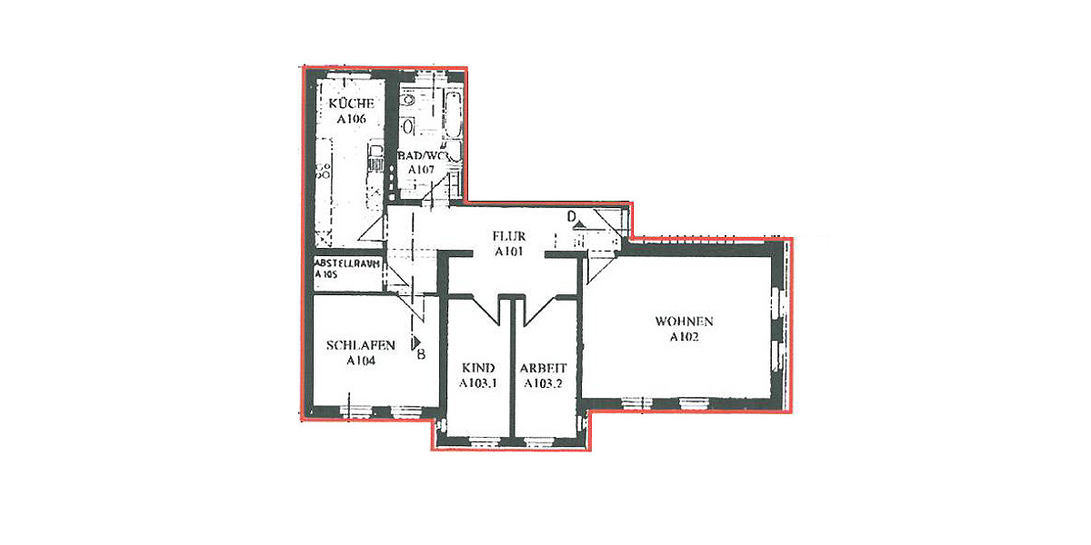 Etagenwohnung Dessau-Roßlau Innenstadt - 4 Zimmer, 121 m&sup2;, 800&euro; | Angebot:25926545