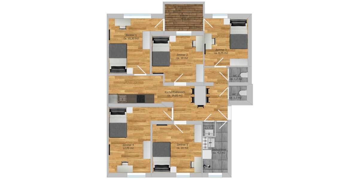 Etagenwohnung München Thalkirchen-Obersendling-Forstenried-Fürstenried-S - 1 Zimmer, 22 m&sup2;, 749&euro; | Angebot:25840369