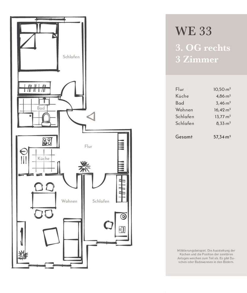 3-Zimmer-Wohnung mit Badewanne - Wohnberechtigungsschein erforderlich 3 zimmer