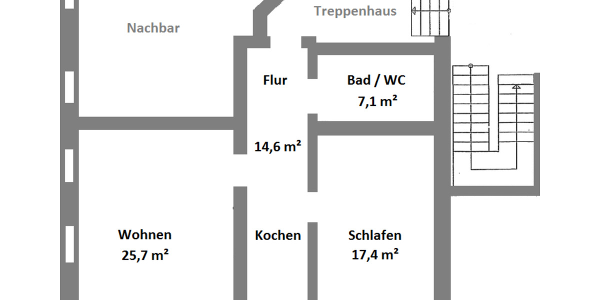 Etagenwohnung Lauta - 2 Zimmer, 65 m&sup2;, 467&euro; | Angebot:24677159