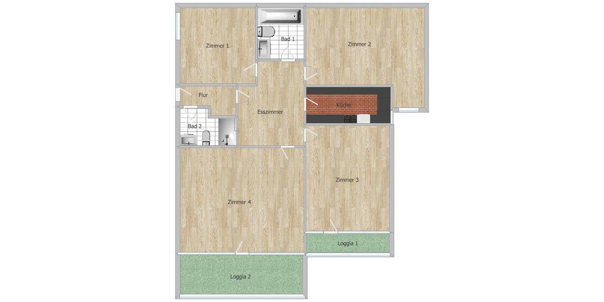Terrassenwohnung Karlsruhe Oststadt - 5 Zimmer, 120 m&sup2;, 2.125&euro; | Angebot:26919163