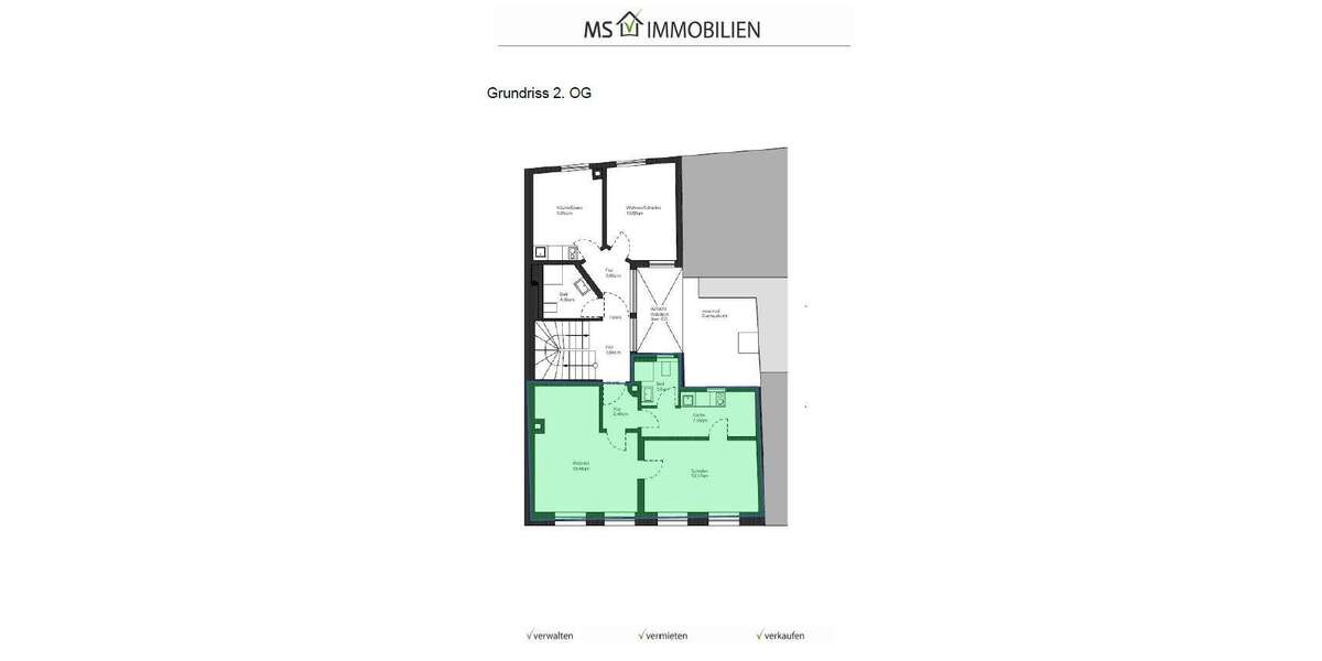 Etagenwohnung Landau - 2 Zimmer, 45 m&sup2;, 700&euro; | Angebot:26190361
