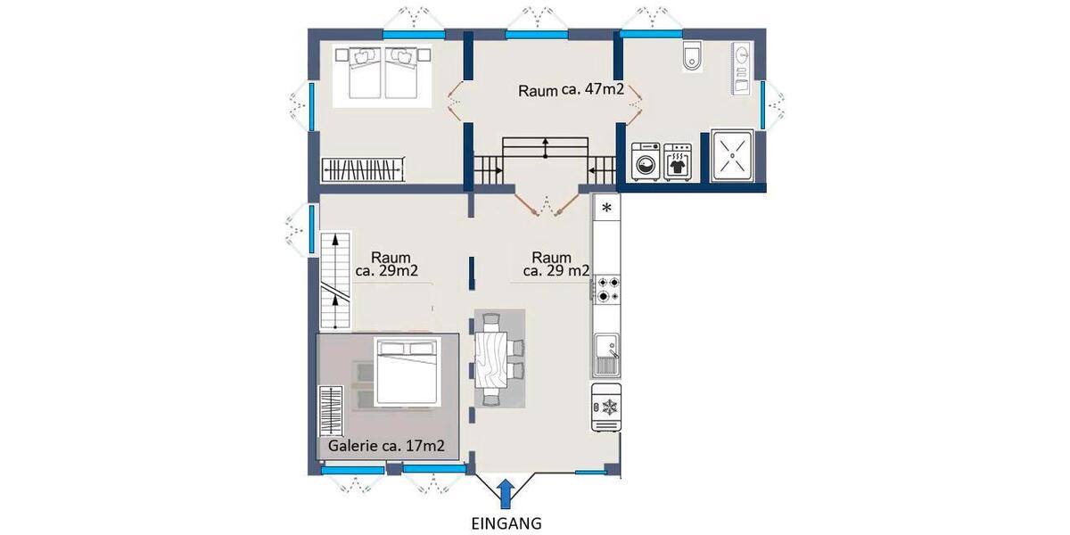 Reihenend Haus 122m2 mit Garten im Loft Atelier Style 3 zimmer