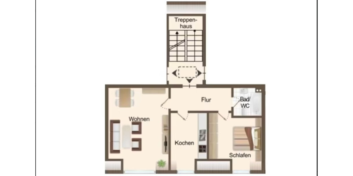 2 Zimmer Wohnung | frisch modernisiert in Hasbergen 2 zimmer
