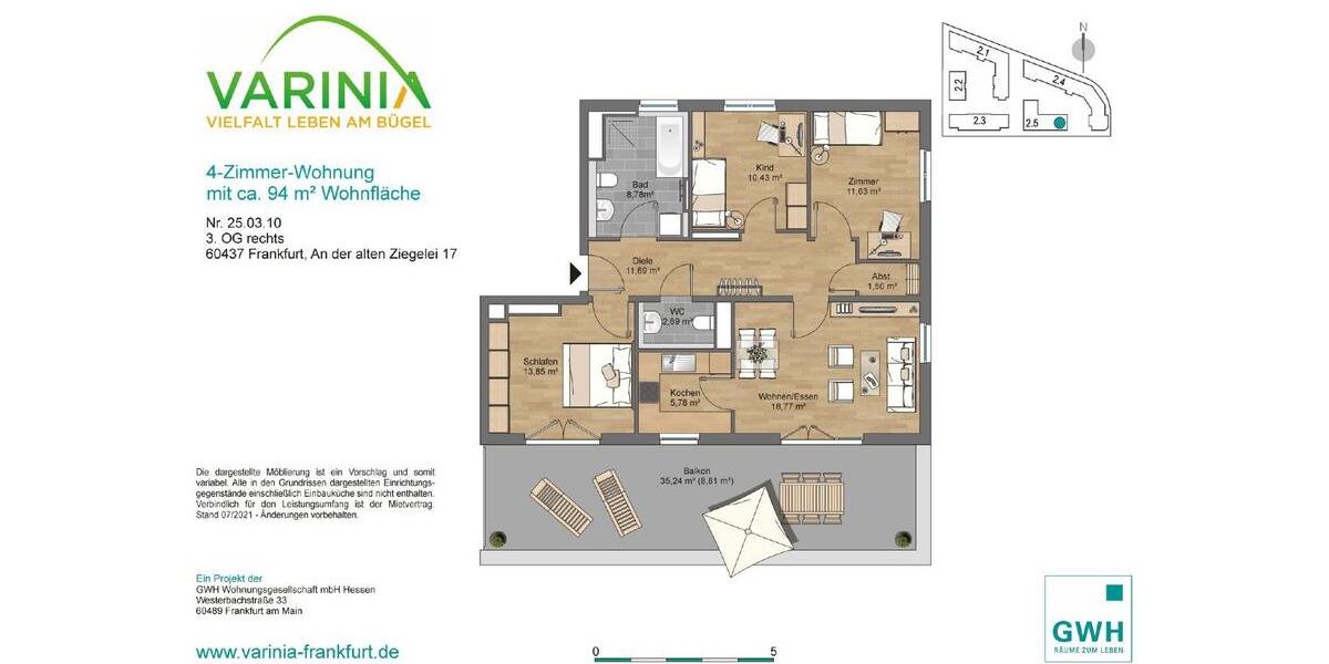 Einfamilienhaus Frankfurt am Main Bonames - 4 Zimmer, 93 m&sup2;, 2.019&euro; | Angebot:27628529