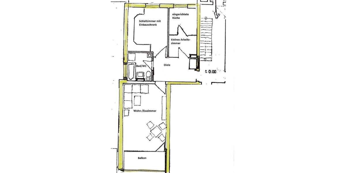 Etagenwohnung Coburg - 2 Zimmer, 63 m&sup2;, 520&euro; | Angebot:24855758