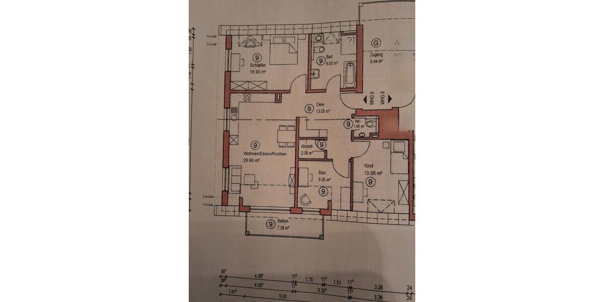 Etagenwohnung Friesenheim - 4 Zimmer, 102 m&sup2;, 1.450&euro; | Angebot:24756242