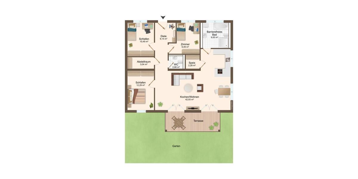 Etagenwohnung Schwandorf - 4 Zimmer, 106 m&sup2;, 1.180&euro; | Angebot:24398407